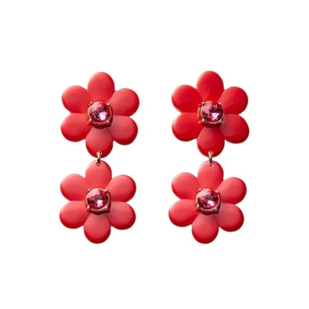 Kate Spade for Target Red‎ Flower Earrings. NWT!